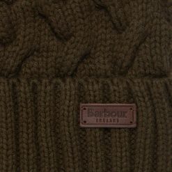 Gainford Cable Beanie - Olive