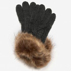 Penshaw Knitted Gloves - Charcoal Grey