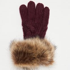 Penshaw Knitted Gloves - Bordeaux