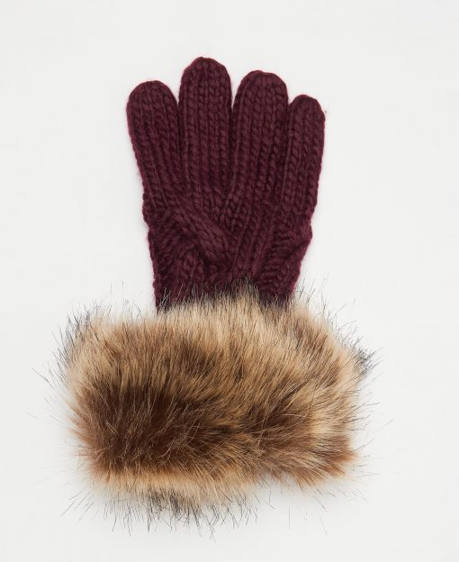 Penshaw Knitted Gloves - Bordeaux