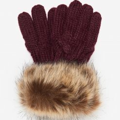 Penshaw Knitted Gloves - Bordeaux
