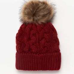 Penshaw Cable Beanie - Crimson