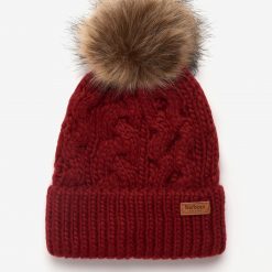 Penshaw Cable Beanie - Crimson