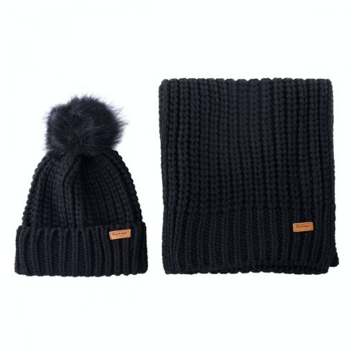 Saltburn Beanie & Scarf Gift Set - Black