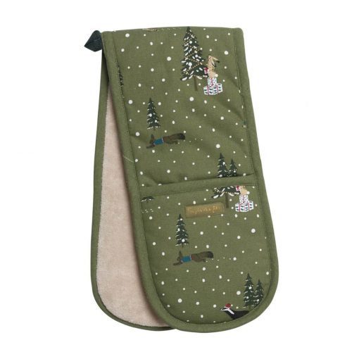 Double Oven Glove - Festive Forest