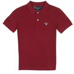 Boys Tarton Polo Shirt - Lobster Red