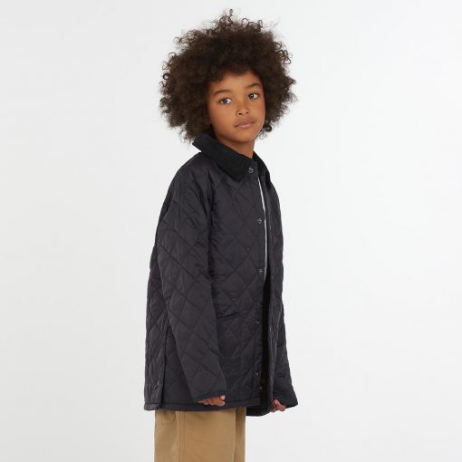 Boys Liddesdale Quilted Jacket - Navy