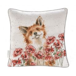 'Poppy Fields' Fox Cushion