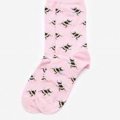 Bee Happy Socks - Dewberry