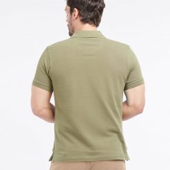 Tartan Pique Polo Shirt - Light Moss
