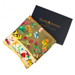 Dreams Can Come True Large Silk Scarf - Olive & Honey