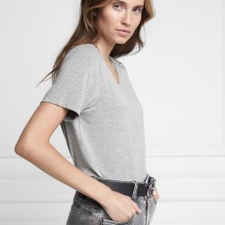 Holland Cooper Relax Fit Crew Neck Tee - Grey Marl