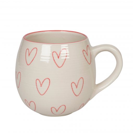 Stoneware Mug - Hearts