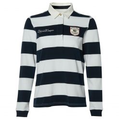Hurlingham Sweatshirt - White / Navy Stripe