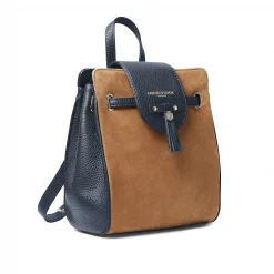 The Mini Windsor Backpack - Tan & Navy