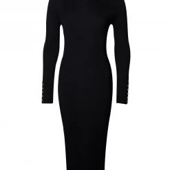 Kensington Midi Jumper Dress - Black