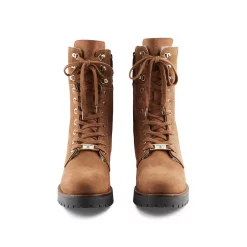The Anglesey Combat Boot - Cognac Nubuck
