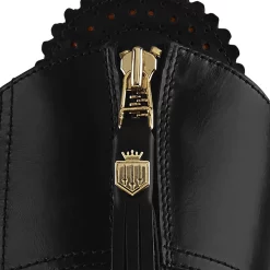 The High Heeled Regina Leather Boot - Black