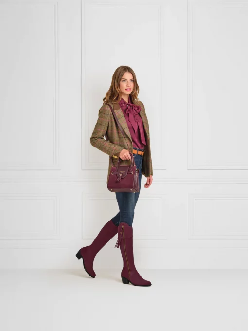 Plum over outlet the knee boots