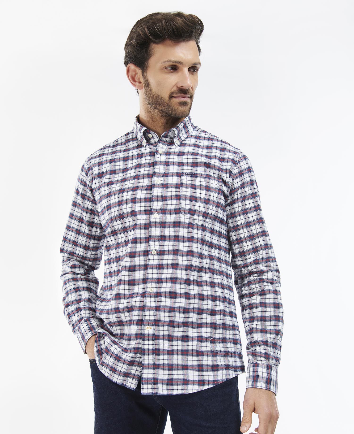 Barbour Benwell Tailored Shirt - White - Ruffords Country Store