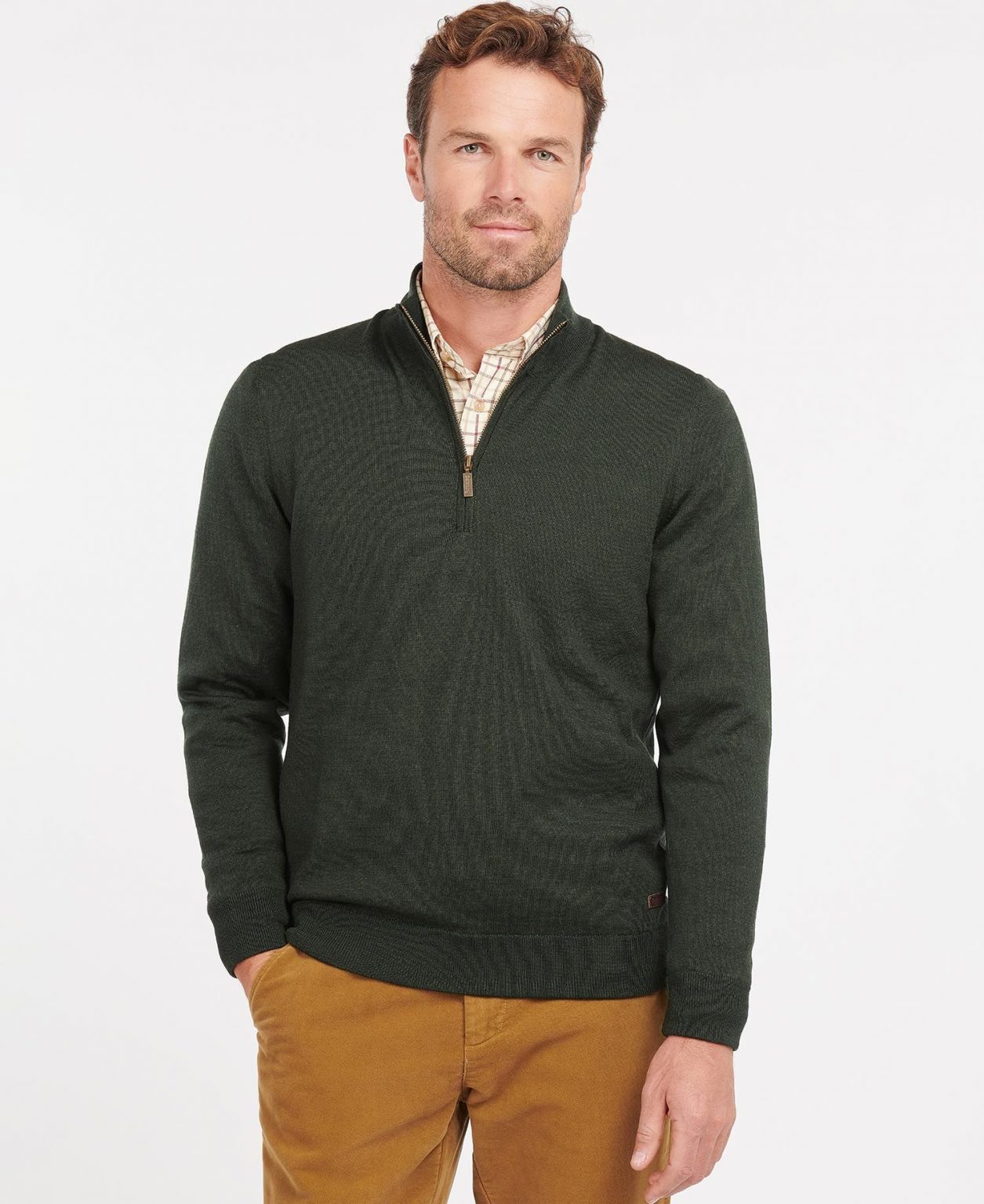 Barbour Gamlin Half Zip - Olive - Ruffords Country Store