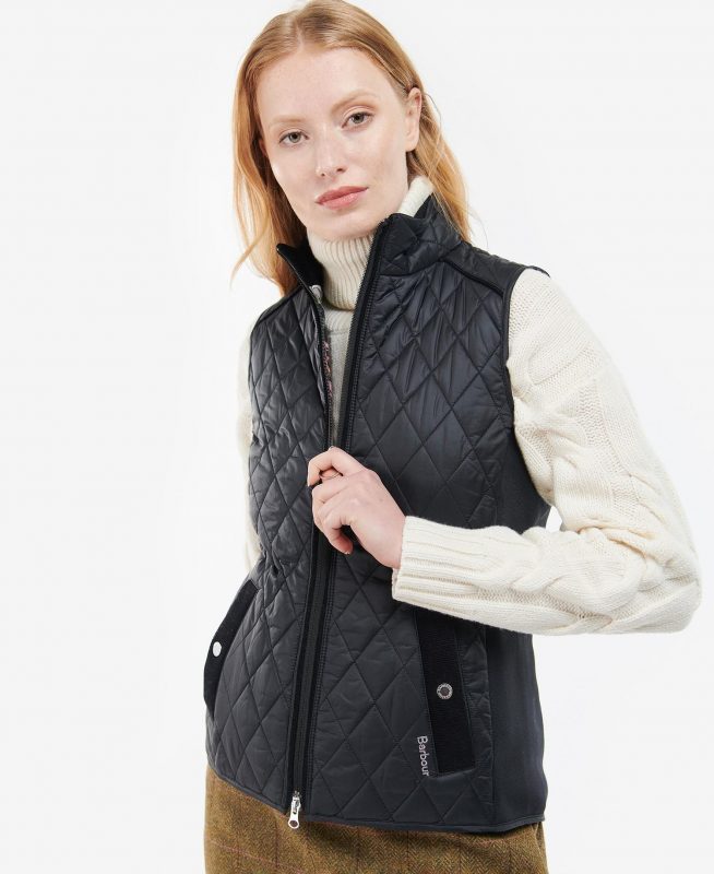 Barbour Poppy Gilet - Black/Renaissance Floral - Ruffords Country Store