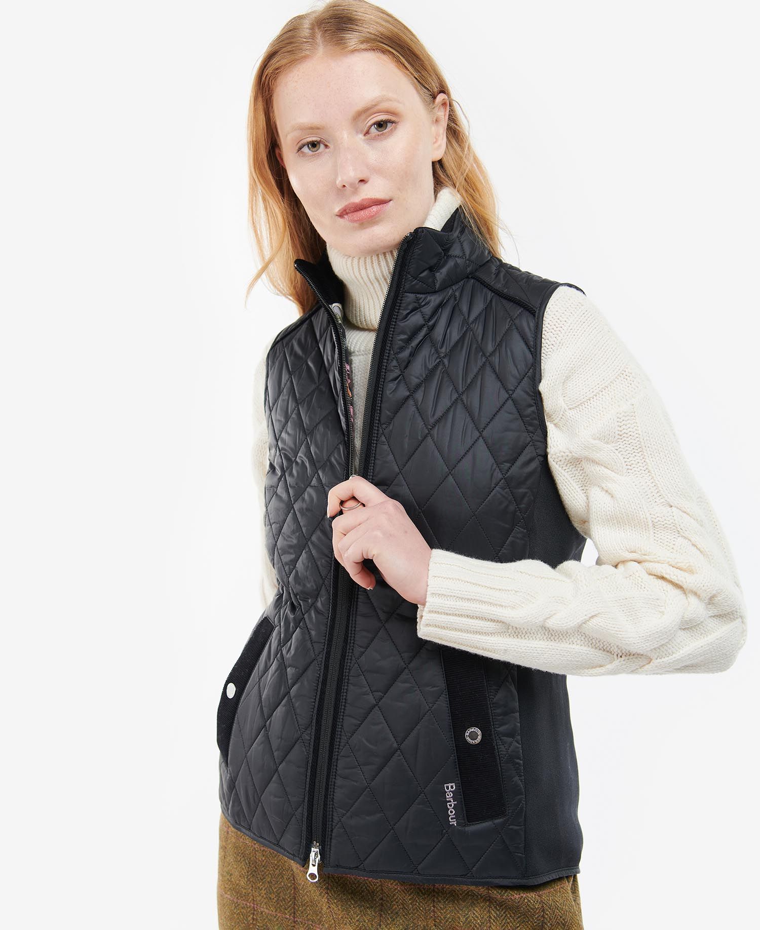Barbour Poppy Gilet - Black/Renaissance Floral - Ruffords Country Store