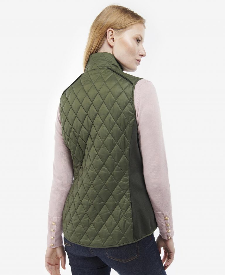 Barbour Poppy Gilet - Olive/Renaissance Floral - Ruffords Country Store