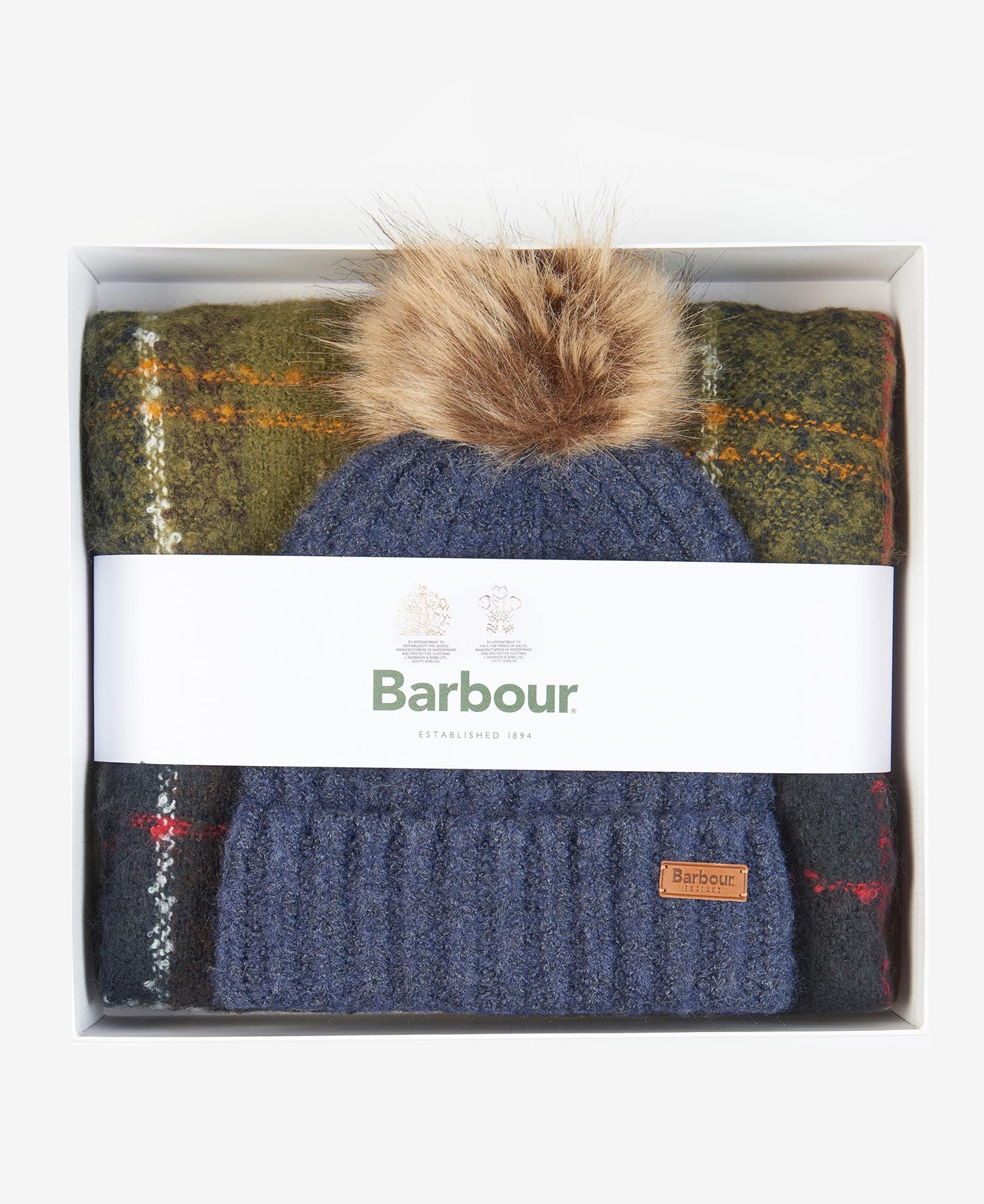 Barbour Saltburn Beanie & Tartan Scarf Set - Classic - Ruffords Country ...