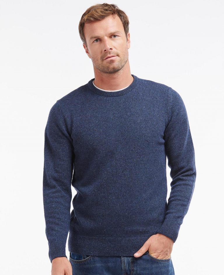 Barbour Tisbury Crew Neck Sweater - Deep Blue - Ruffords Country Store