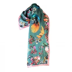Airs & Graces Narrow Silk Scarf - Willow