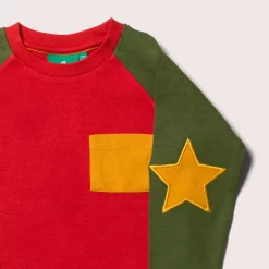 Little Green Radicals Red Long Sleeve Star T-Shirt
