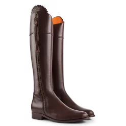 The Regina Leather Boot Narrow Fit - Mahogany