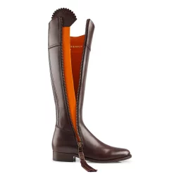 The Regina Leather Boot Narrow Fit - Mahogany