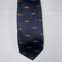 Fox Silk Tie - Navy