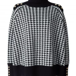 Kingsbury Cape Knit - Houndstooth