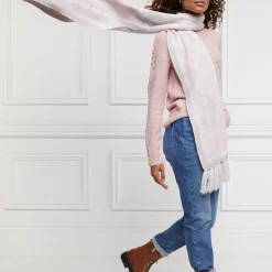 Monogram Scarf - Blush Pink