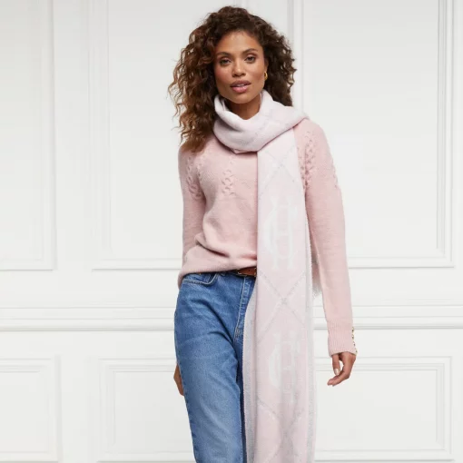 Monogram Scarf - Blush Pink