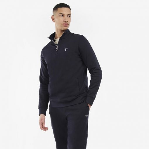 Barbour Pullover Rothley Half Zip Navy