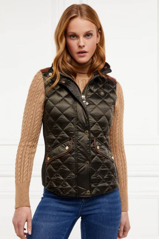 Holland Cooper Charlbury Quilted Gilet - Heritage Khaki - Ruffords ...