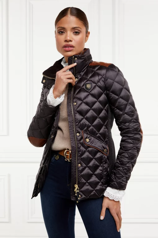 Holland Cooper Charlbury Quilted Jacket - Chocolate - Ruffords Country Store