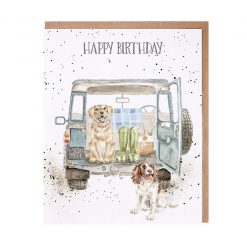 Wrendale Barking Birthday Card