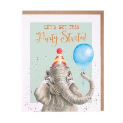 Wrendale Designs - 'Get This Party Started' Elephant Birthday Card