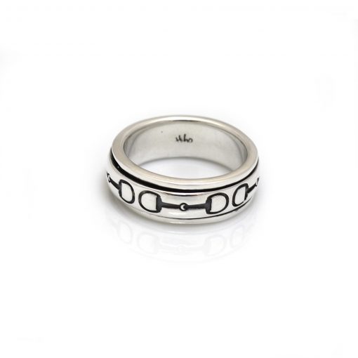 Exclusive Sterling Silver Snaffle Spinner Ring