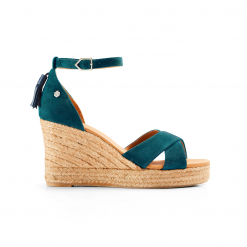 Fairfax & Favor The Valencia Wedge- Ocean