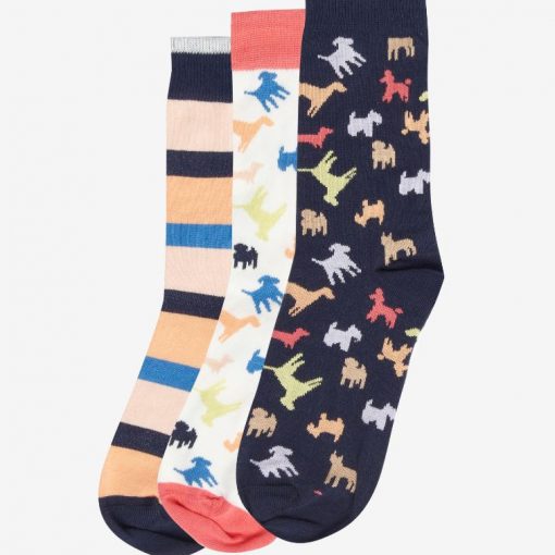 Barbour Dog Print Socks Gift Set