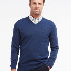 Barbour-Essential- Lambswool- V-Neck -Jumper-Deep-Blue-Ruffords-Country-Lifesytle.01