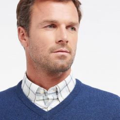 Barbour-Essential- Lambswool- V-Neck -Jumper-Deep-Blue-Ruffords-Country-Lifesytle.06