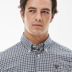 Barbour finkle tailored shirt grey marl 5