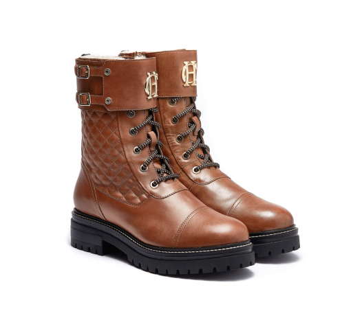 Holland Cooper Camden biker boot tan